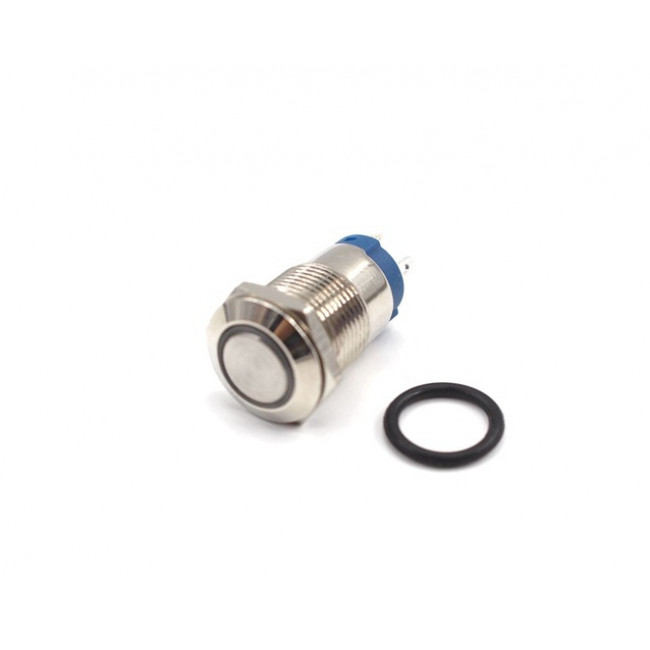 ΜΠΟΥΤΟΝ PUSH-ON 16mm 5p 220V ΦΩΤΙΖΟΜΕΝΟ ΚΟΚΚΙΝΟ NICKEL ΑΔΙΑΒΡΟΧΟ