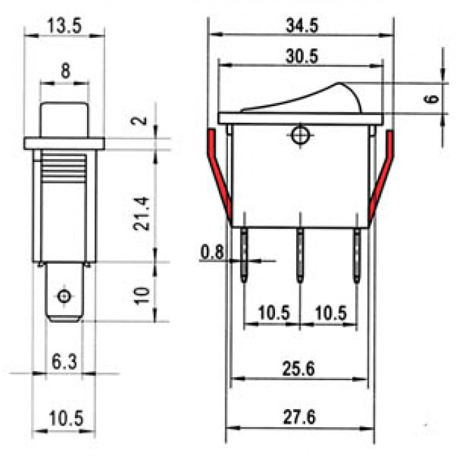 ΔΙΑΚΟΠΤΗΣ ΚΟΥΝΙΑΣ ON-OFF 3 ΕΠΑΦΩΝ 16A/250V ΠΡΑΣΙΝΟΣ