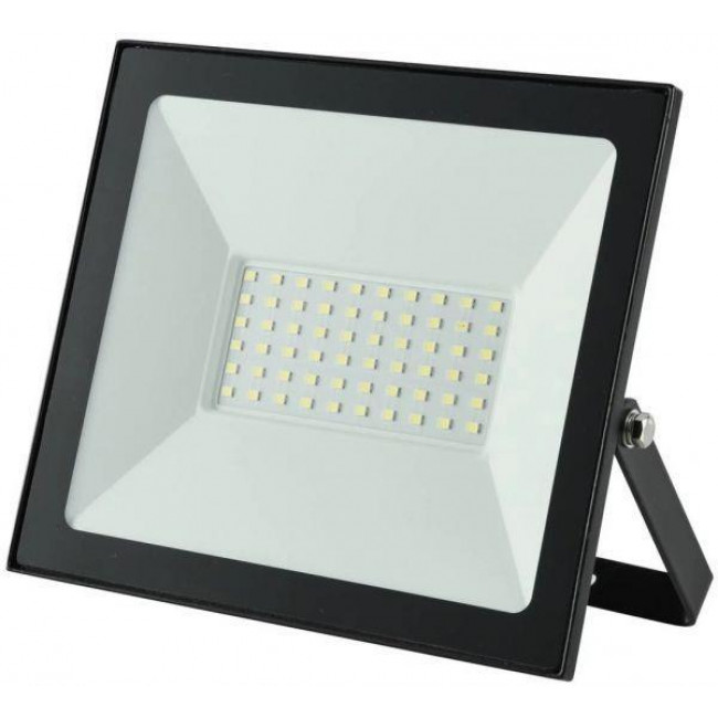 ΠΡΟΒΟΛΕΑΣ LED 50W 220V IP65 4000K SLIM ΜΑΥΡΟΣ