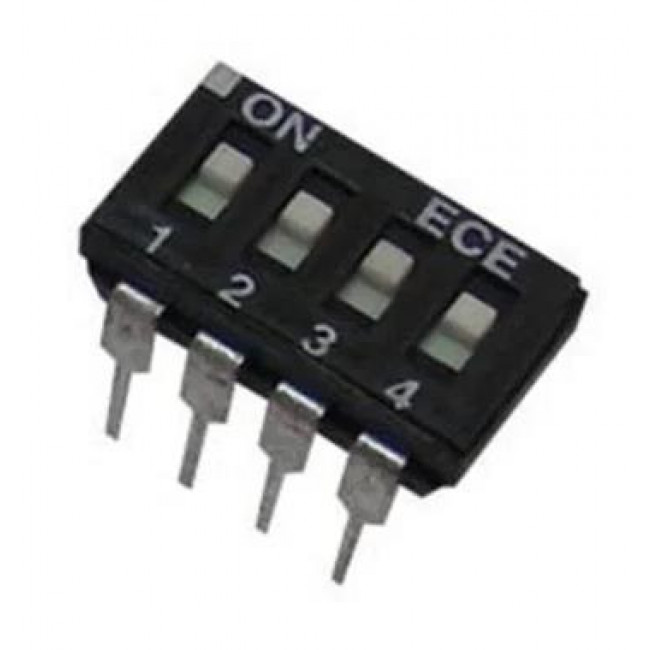 DIP SWITCH 4P STANDART  H΄ LOW PROFILE