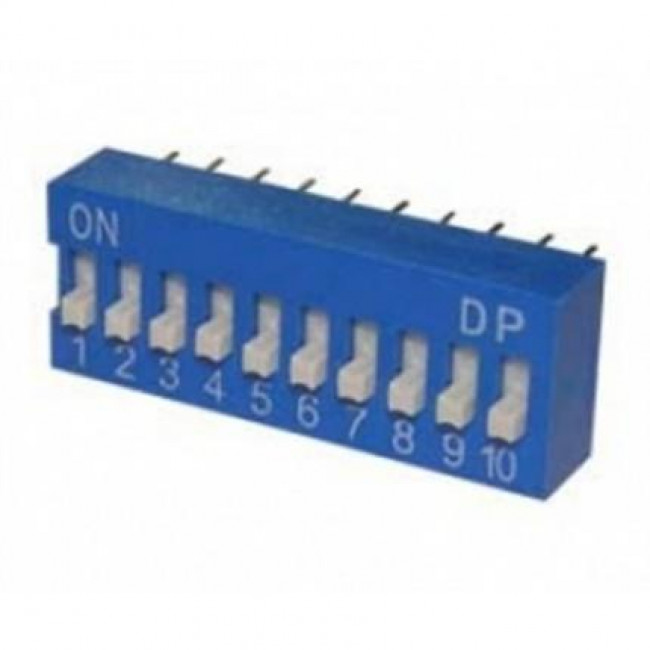 DIP SWITCH 10PSTANDART  H΄ LOW PROFILE