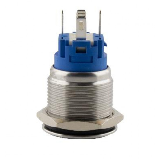 ΔΙΑΚΟΠΤΗΣ ΠΑΤΗΤΟΣ ΦΩΤΙΖΟΜΕΝΟΣ 19mm ΜΠΛΕ NICKEL ΑΔΙΑΒΡΟΧΟΣ ΟΝ-OFF