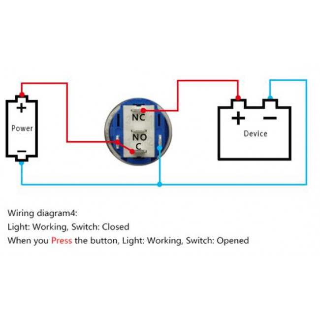 ΔΙΑΚΟΠΤΗΣ ΠΑΤΗΤΟΣ ΦΩΤΙΖΟΜΕΝΟΣ 19mm ΜΠΛΕ NICKEL ΑΔΙΑΒΡΟΧΟΣ ΟΝ-OFF