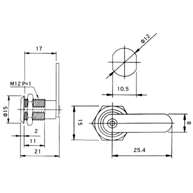 ΚΛΕΙΔΑΡΙΑ ΑΠΛΗ 2 ΘΕΣΕΩΝ Φ12 90° 1 ΣΥΝΔΥΑΣΜΟΥ DK-302 ULTIMAX