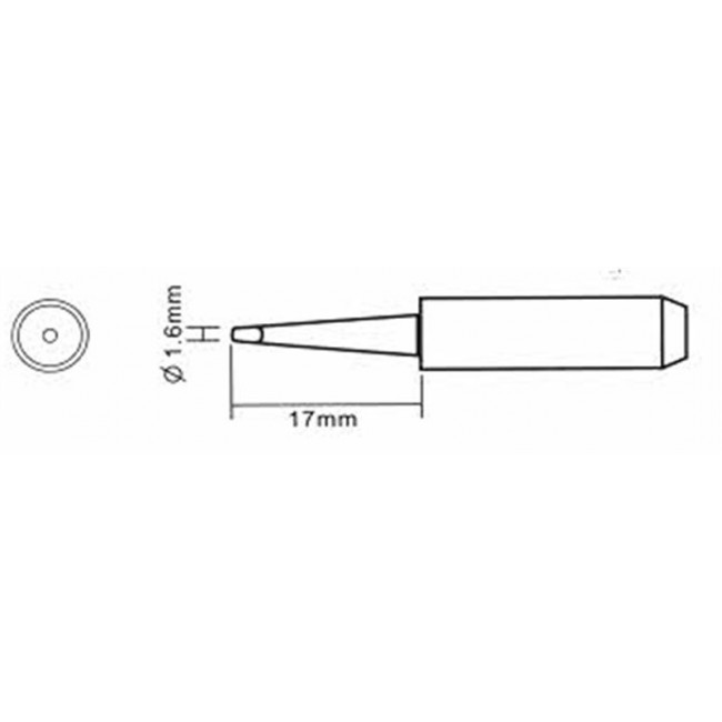 YH 1.6D/tip ΜΥΤΗ 1.6mm KOΛΛΗΤΗΡΙΟΥ ΓΙΑ ΣΤΑΘΜΟ ΥΗ-936 ΜΗΚΟΣ 15mm