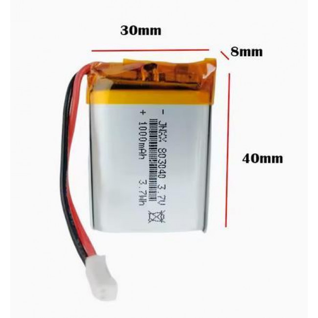 3.7V 1000mAh ΜΠΑΤΑΡΙΑ Li-PO 803040