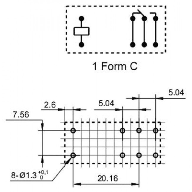 ΡΕΛΕ 6V DC 1 ΕΠΑΦΗΣ 16A HF115F