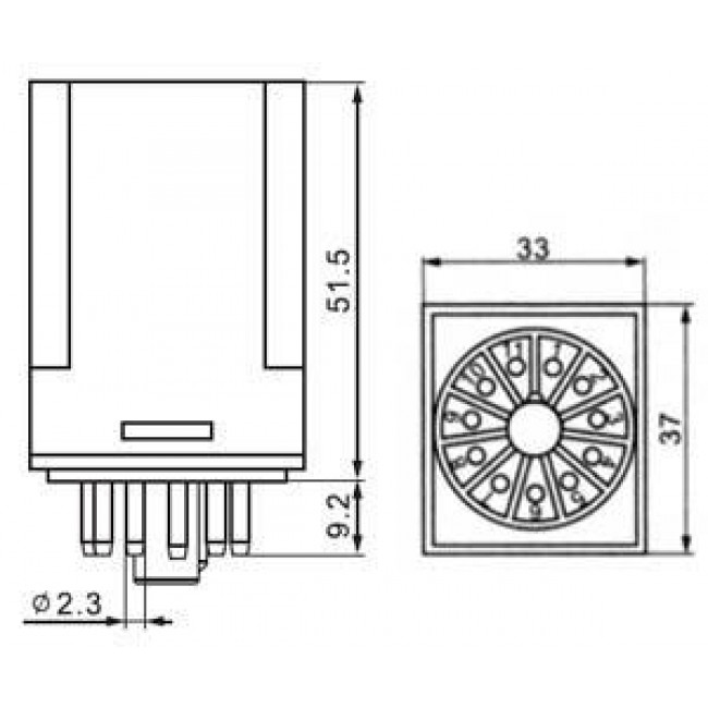 ΡΕΛΕ ΤΥΠΟΥ ΛΥΧΝΙΑΣ 11P 110V DC 3 ΕΠΑΦΕΣ 10A JQX 10F