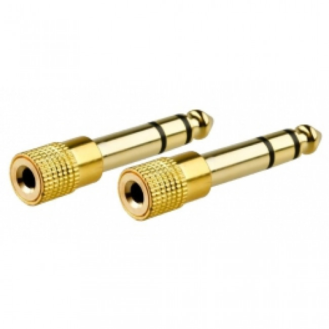 6.3mm STEREO ΑΡΣΕΝΙΚΟ - 3.5mm STEREO ΘΗΛΥΚΟ ΕΠΙΧΡΥΣΟ ΑΝΤΑΠΤΟΡΑΣ
