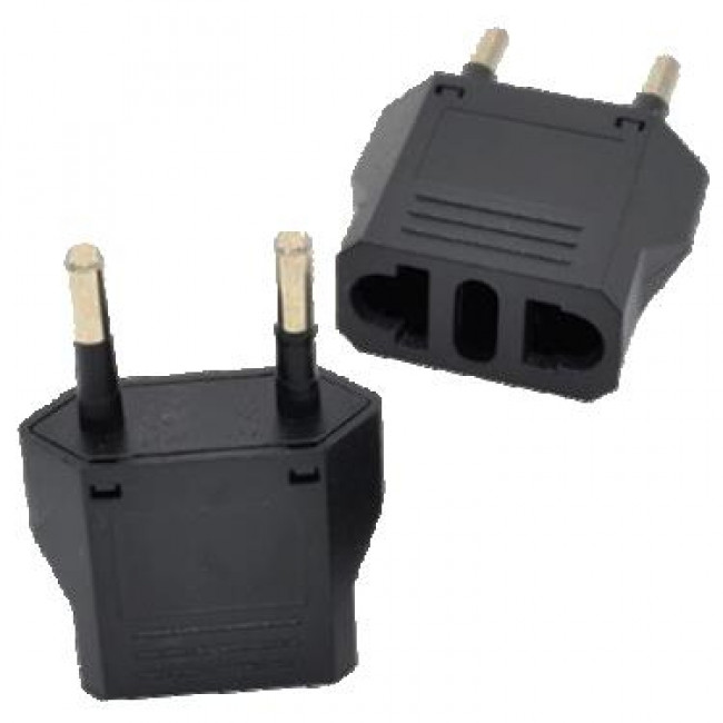 ΑΝΤΑΠΤΟΡΑΣ 110V ΘΗΛΥΚΟ ΣΕ 220V ΑΡΣΕΝΙΚΟ ΔΙΠΟΛΙΚΟ ΜΑΥΡΟ