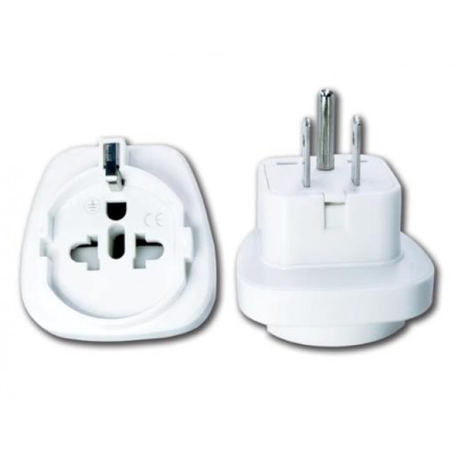 ΑΝΤΑΠΤΟΡΑΣ UNIVERSAL ΘΗΛΥΚΟ ΣΕ 110V ΜΕ ΓΕΙΩΣΗ ΑΡΣΕΝΙΚΟ ΛΕΥΚΟ