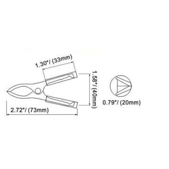 ΚΡΟΚΟΔΕΙΛΑΚΙ ΜΠΑΤΑΡΙΑΣ 30Α 73mm ΜΑΥΡΟ
