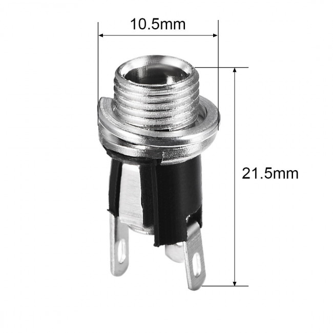 ΦΙΣ ΣΑΣΙ DC 2.1mm ΒΙΔΩΤΟ ΜΕΤΑΛΛΙΚΟ ΣΤΟΓΓΥΛΟ