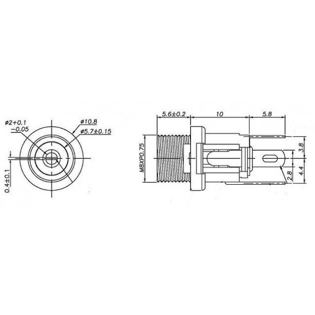 ΦΙΣ ΣΑΣΙ DC 2.1mm ΒΙΔΩΤΟ ΜΕΤΑΛΛΙΚΟ ΣΤΟΓΓΥΛΟ