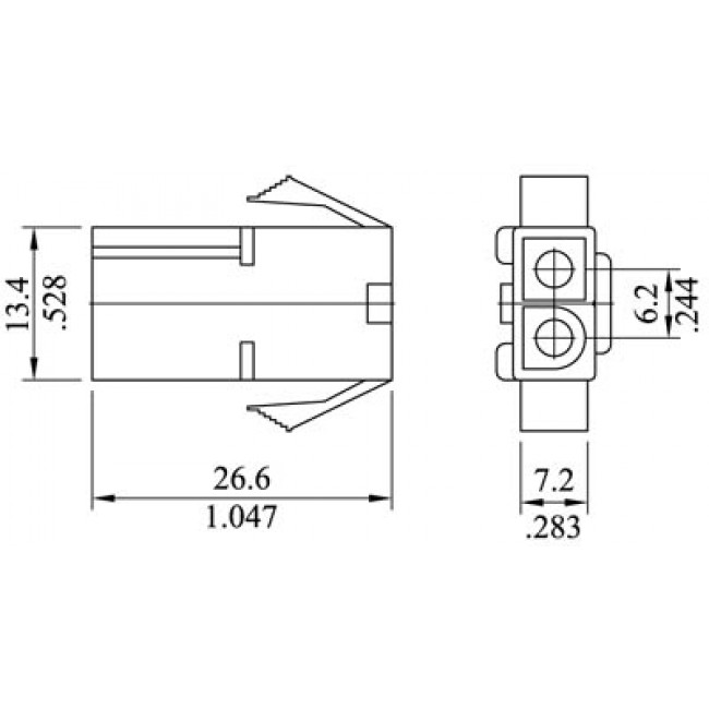 ΚΟΝΕΚΤΟΡΑΣ 2 ΕΠΑΦΩΝ ΑΡΣΕΝΙΚΟΣ ΠΛΑΣΤIKΟΣ 6700/P2