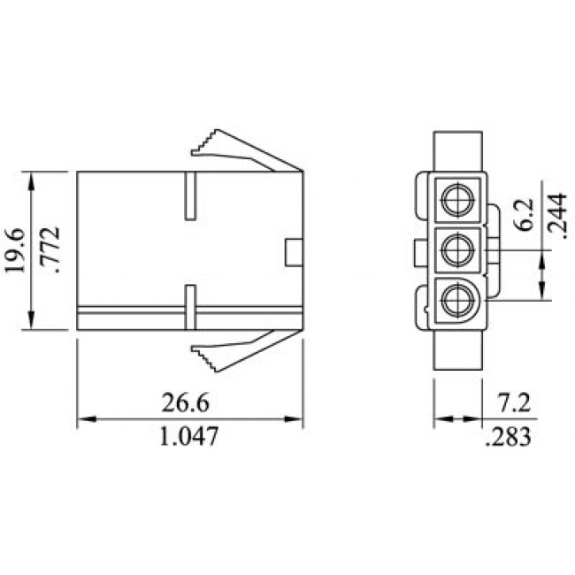 ΚΟΝΕΚΤΟΡΑΣ ΑΡΣΕΝΙΚΟΣ ΠΛΑΣΤΙΚΟΣ 3 ΕΠΑΦΩΝ 6700/P3