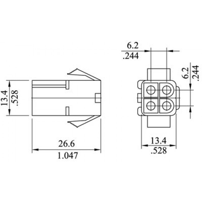 ΚΟΝΕΚΤΟΡΑΣ 4 ΕΠΑΦΩΝ ΑΡΣΕΝΙΚΟΣ ΠΛΑΣΤΙΚΟΣ 6700/P4