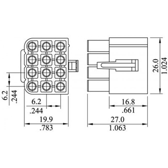 KONEKTOΡΑΣ ΘΗΛΥΚΟΣ ΠΛΑΣΤΙΚΟΣ 12 ΕΠΑΦΩΝ
