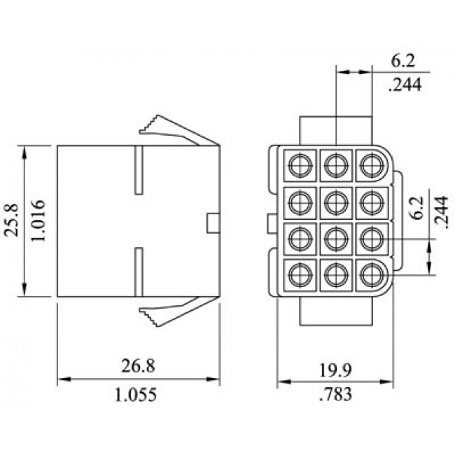 ΚΟΝΕΚΤΟΡΑΣ ΑΡΣΕΝΙΚΟΣ ΠΛΑΣΤΙΚΟΣ 12 ΕΠΑΦΩΝ