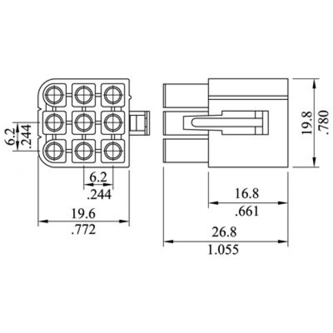 ΚΟΝΕΚΤΟΡΑΣ ΘΗΛΥΚΟΣ ΠΛΑΣΤΙΚΟΣ 9 ΕΠΑΦΩΝ 6700/S9