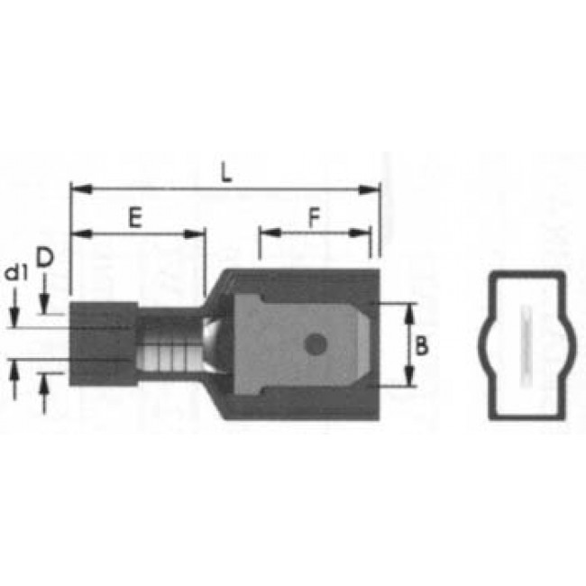 ΑΚΡΟΔΕΚΤΗΣ ΣΥPTΑΡΩΤΟΣ ΑΡΣΕΝΙΚΟ ΜΠΛΕ 6.4mm ΜΕ ΜΟΝΩΣΗ