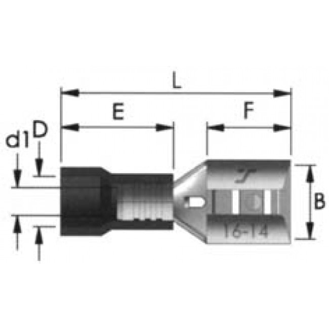 ΑΚΡΟΔΕΚΤΗΣ ΣΥΡΤΑΡΩΤΟΣ ΘΗΛΥΚΟΣ ΚΙΤΡΙΝΟΣ 6.4mm