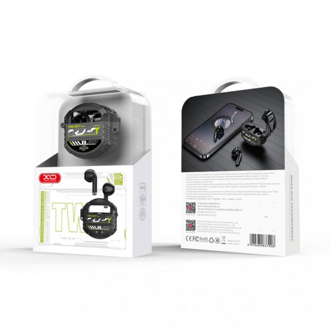 G 12 HANDSFREE BLUETOOTH TWS XO ΜΑΥΡΑ