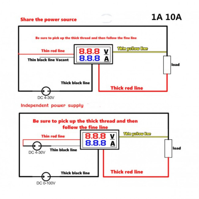 0-100V DC &  0-10A DC ΨΗΦΙΑΚΟ ΒΟΛΤΟΜΕΤΡΟ & ΑΜΠΕΡΟΜΕΤΡΟ