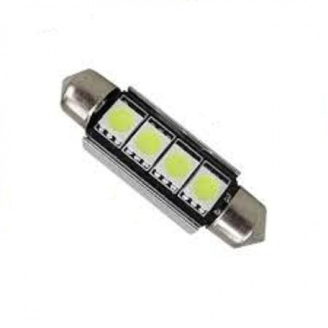 ΛΑΜΠΑ ΣΩΛΗΝΩΤΗ  ΠΛΑΦΟΝΙΕΡΑΣ 12V 4 LED 39mm 1 ΣΕΙΡΑ CANBUS