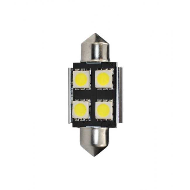 ΛΑΜΠΑ ΣΩΛΗΝΩΤΗ ΠΛΑΦΟΝΙΕΡΑΣ 12V 4 LED 36mm 2 ΣΕΙΡΕΣ CANBUS