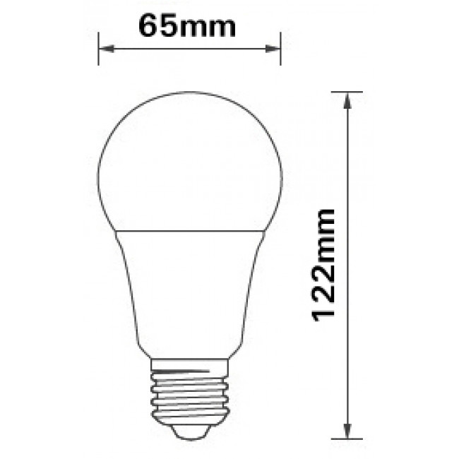 15W ΛΑΜΠΑ LED E27 4000k ΦΥΣΙΚΟ ΛΕΥΚΟ 220° A65