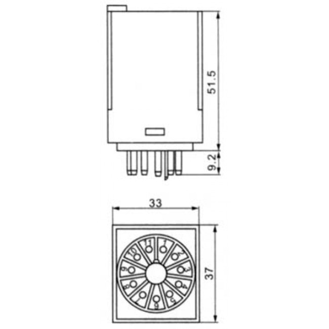 ΡΕΛΕ ΤΥΠΟΥ ΛΥΧΝΙΑΣ 11P 12V AC 3 ΕΠΑΦΩΝ 10A 60.13