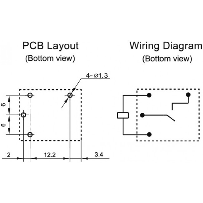 ΡΕΛΕ 12V DC 1 ΕΠΑΦΗΣ 10A SPDT-N.O.