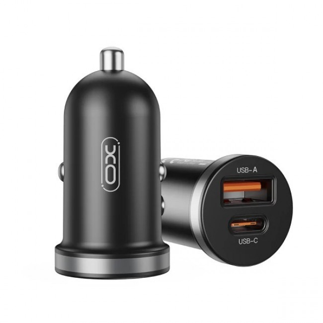 ΤΡΟΦΟΔΟΤΙΚΟ ΑΥΤΟΚΙΝΗΤΟΥ USB QC 30W+PD 35W XO ΜΑΥΡΟ CC56
