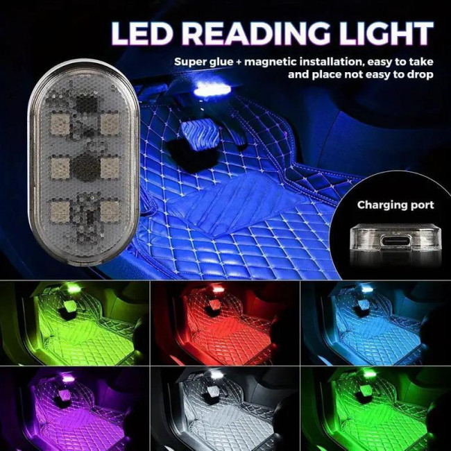 ΦΩΤΙΣΤΙΚΟ RGB ΕΠΑΝΑΦΟΡΤΙΖΟΜΕΝΟ ΜΕ 6 LED ΚΑΙ ΔΙΑΚΟΠΤΗ ΑΦΗΣ