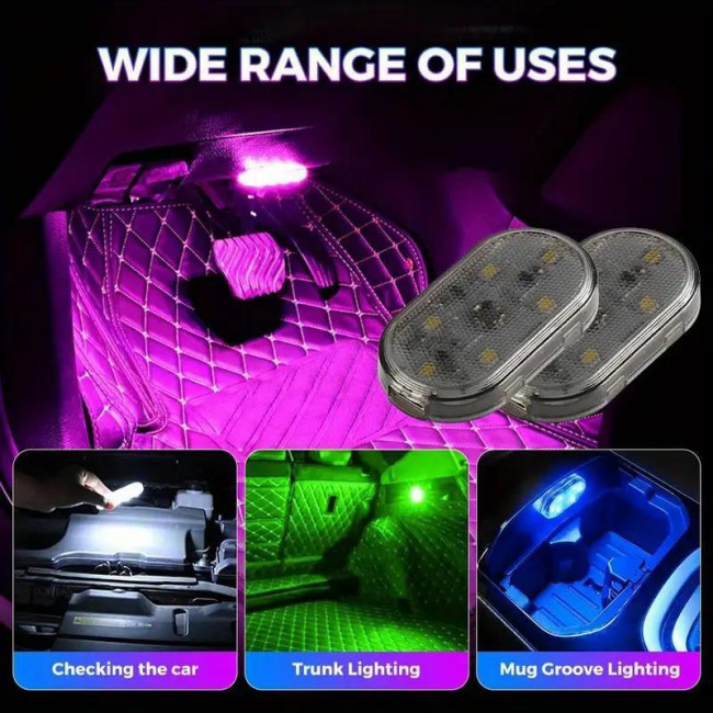 ΦΩΤΙΣΤΙΚΟ RGB ΕΠΑΝΑΦΟΡΤΙΖΟΜΕΝΟ ΜΕ 6 LED ΚΑΙ ΔΙΑΚΟΠΤΗ ΑΦΗΣ