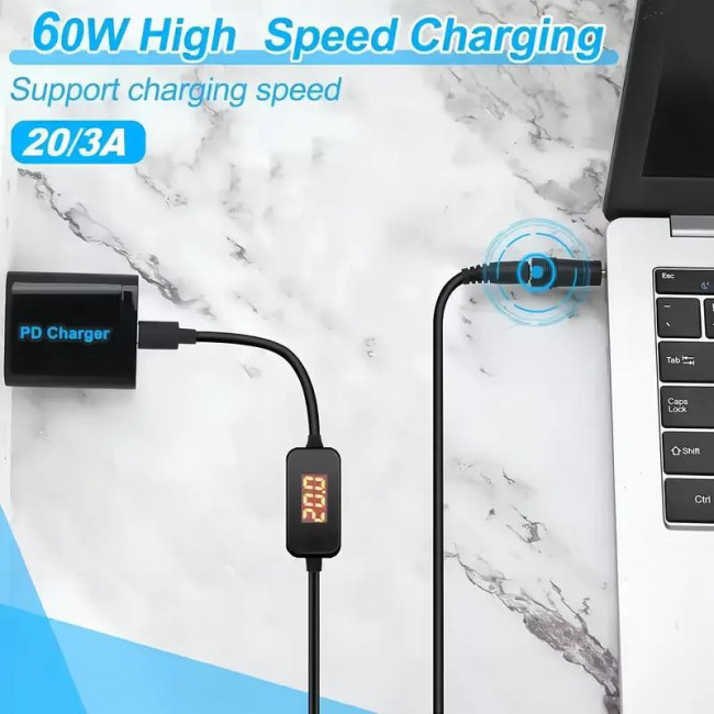 ΕΠΙΛΟΓΕΑΣ ΤΑΣΗΣ ΑΠΟ ΘΥΡΑ TYPE-C PD ΣΕ ΦΙΣ DC 5.5x2.1mm