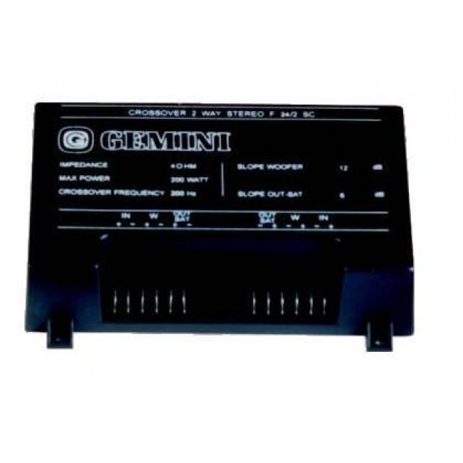 CROSSOVER ΔΙΠΛΟ 2 ΔΡΟΜΩΝ SUB + TWEETER 200W 4Ω GEMINI F24/2SC