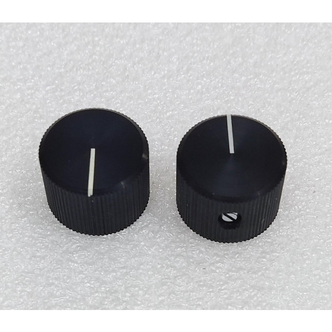 ΚΟΥΜΠΙ ΑΛΟΥΜΙΝΙΟΥ D6mm Φ20x14mm ΜΑΥΡΟ ΜΕ ΒΙΔΑ