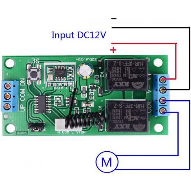 ΣΕΤ ΤΗΛΕΧΕΙΡΙΣΜΟΥ ΓΙΑ 12V ΜΟΤΕΡ UP-DOWN