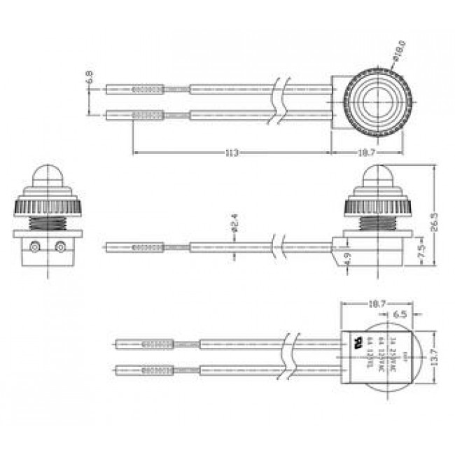 ΔΙΑΚΟΠΤΗΣ ΑΔΙΑΒΡΟΧΟΣ ΠΑΤΗΤΟΣ ON-OFF ΜΕ ΚΑΛΩΔΙΑ