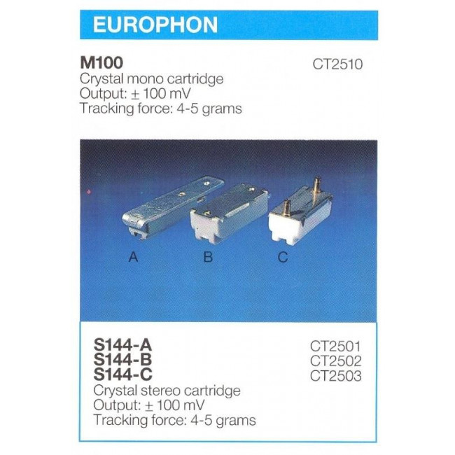 ΚΕΦΑΛΗ ΜΕ ΒΕΛΟΝΑ ΠΙΚΑΠ ΜΟΝΟΦΩΝΙΚΗ M100 EUROPHON