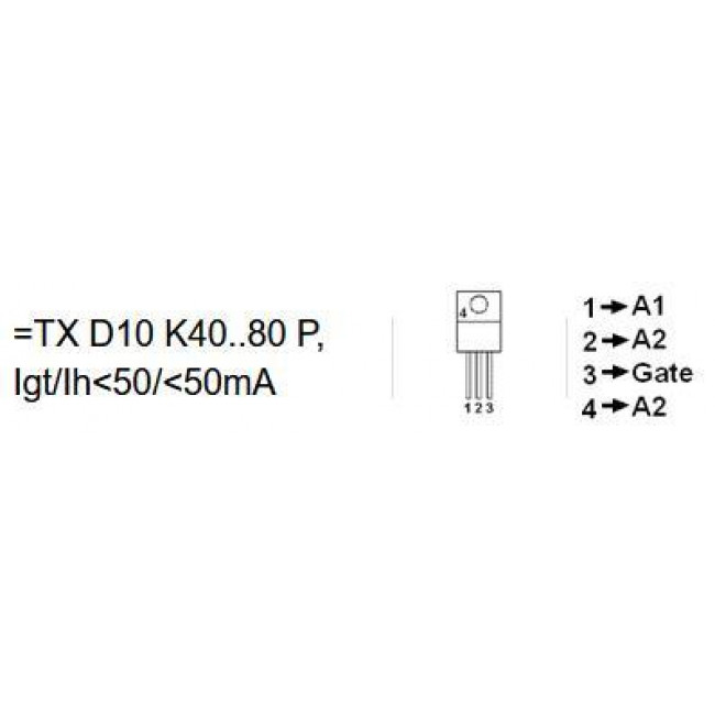 TX10K40 TRIAC 400V 10A 50mA To220
