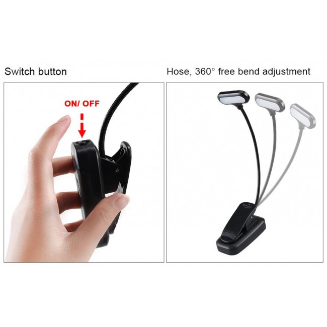 ΦΩΤΙΣΤΙΚΟ ΜΕ 5 LED & CLIP LY-13 ΣΕ ΨΥΧΡΟ ΛΕΥΚΟ