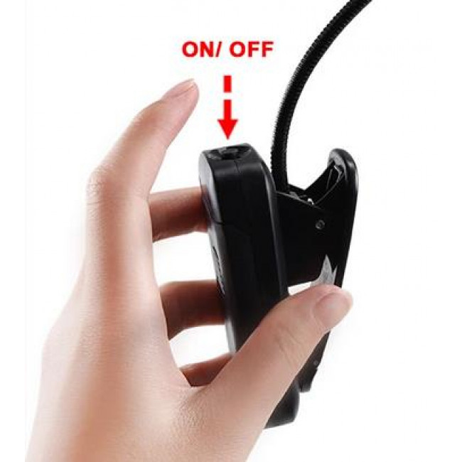 ΦΩΤΙΣΤΙΚΟ ΜΕ 5 LED & CLIP LY-13 ΣΕ ΨΥΧΡΟ ΛΕΥΚΟ