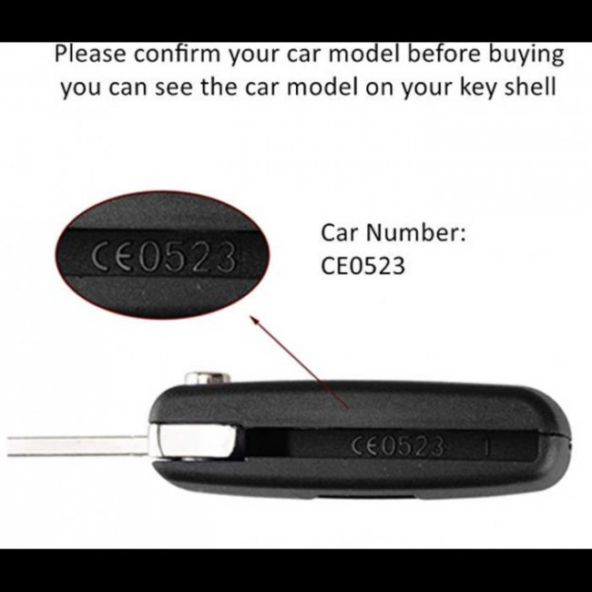 ΚΕΛΥΦΟΣ ΚΛΕΙΔΙΟΥ ΑΥΤΟΚΙΝΗΤΟΥ PEUGEOT 207 307 308 607 ΜΕ 3  ΚΟΥΜΠΙΑ ΚΑΙ ΑΝΑΔΙΠΛΟΥΜΕΝΗ ΛΕΠΙΔΑ VA2