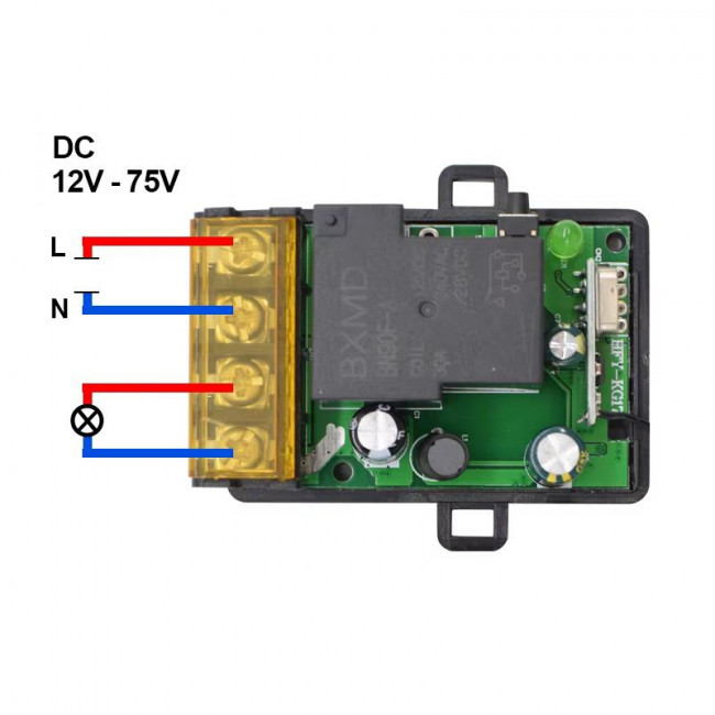 ΔΕΚΤΗΣ ΤΗΛΕΧΕΙΡΙΣΜΟΥ 434MHz 12-75V DC 40A