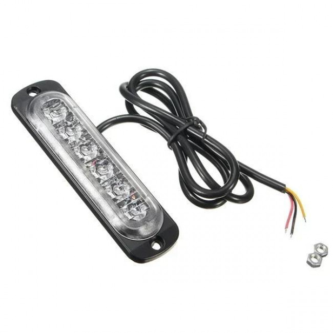 LED STROBE LIGHT 9~48V DC 3W ΜΕ 6 LED ΛΕΥΚΑ ART-3119 ROLINGER