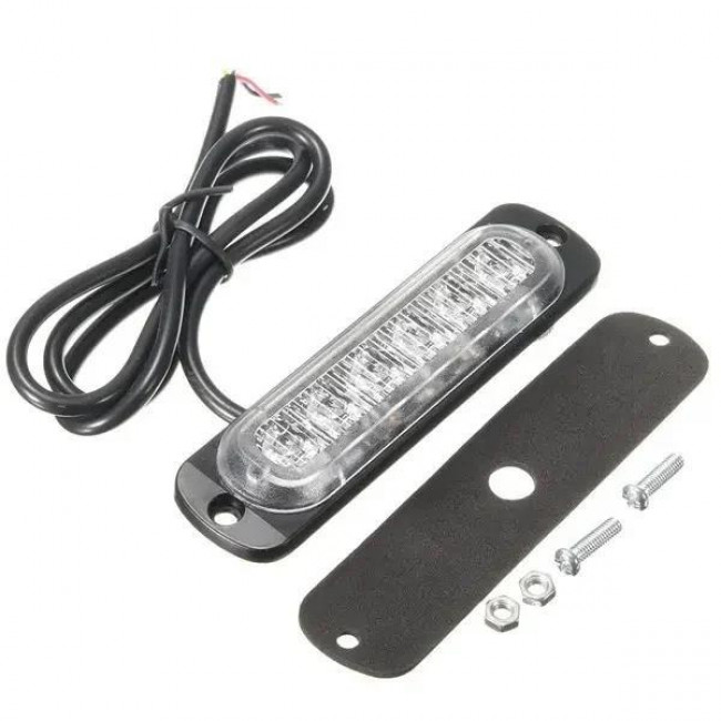 LED STROBE LIGHT 9~48V DC 3W ΜΕ 6 LED ΛΕΥΚΑ ART-3119 ROLINGER