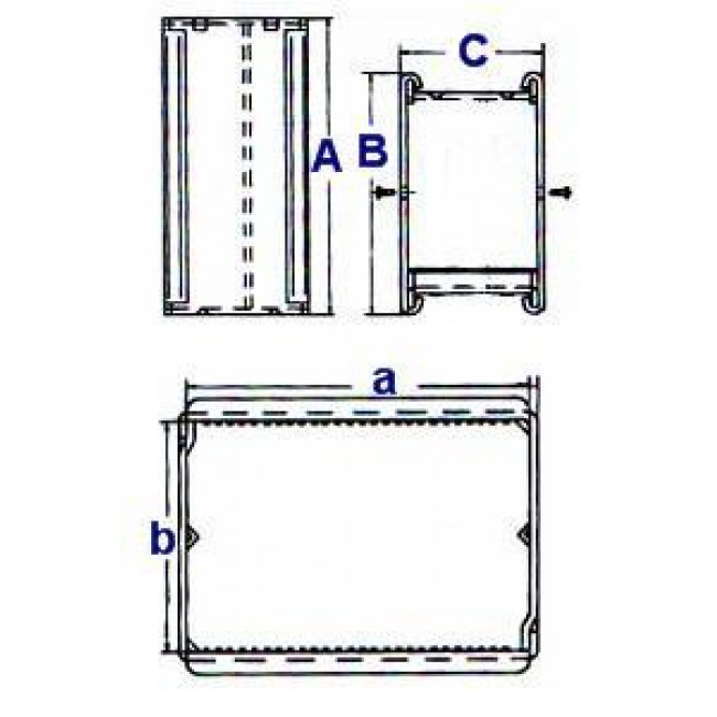 ΚΟΥΤΙ ΜΕΤΑΛΛΙΚΟ ΤΕΚΟ 397  (162*76*36mm) ΜΕ ΜΕΤΑΛΛΙΚΑ ΧΩΡΙΣΜΑΤΑ